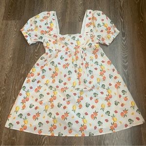 Wild Fable fruit pattern babydoll style dress size medium